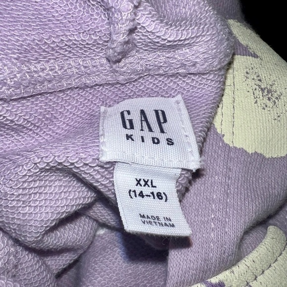 GAP- Girls Bundle Flowers Hoodie and Def Leppard Long Sleeve Top Size XXL 14/16 - Picture 6 of 6
